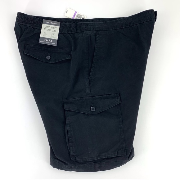 Van Heusen NWT Black 9.5” Cargo Shorts, 38 - Picture 6 of 15